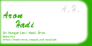 aron hadi business card